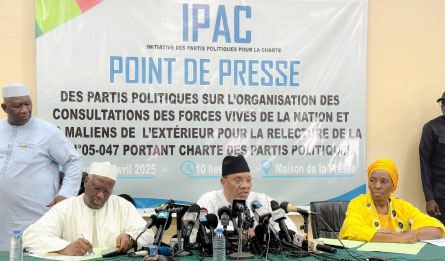 Concertations sur la Charte des partis politiques:  “nous avons décidé de ne pas participer”